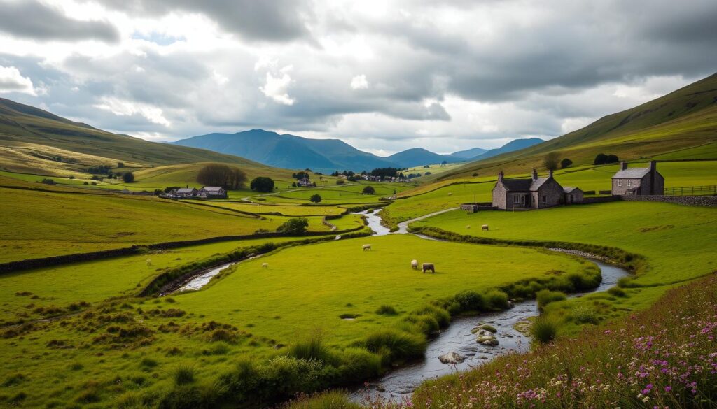 Paisaje rural de Escocia